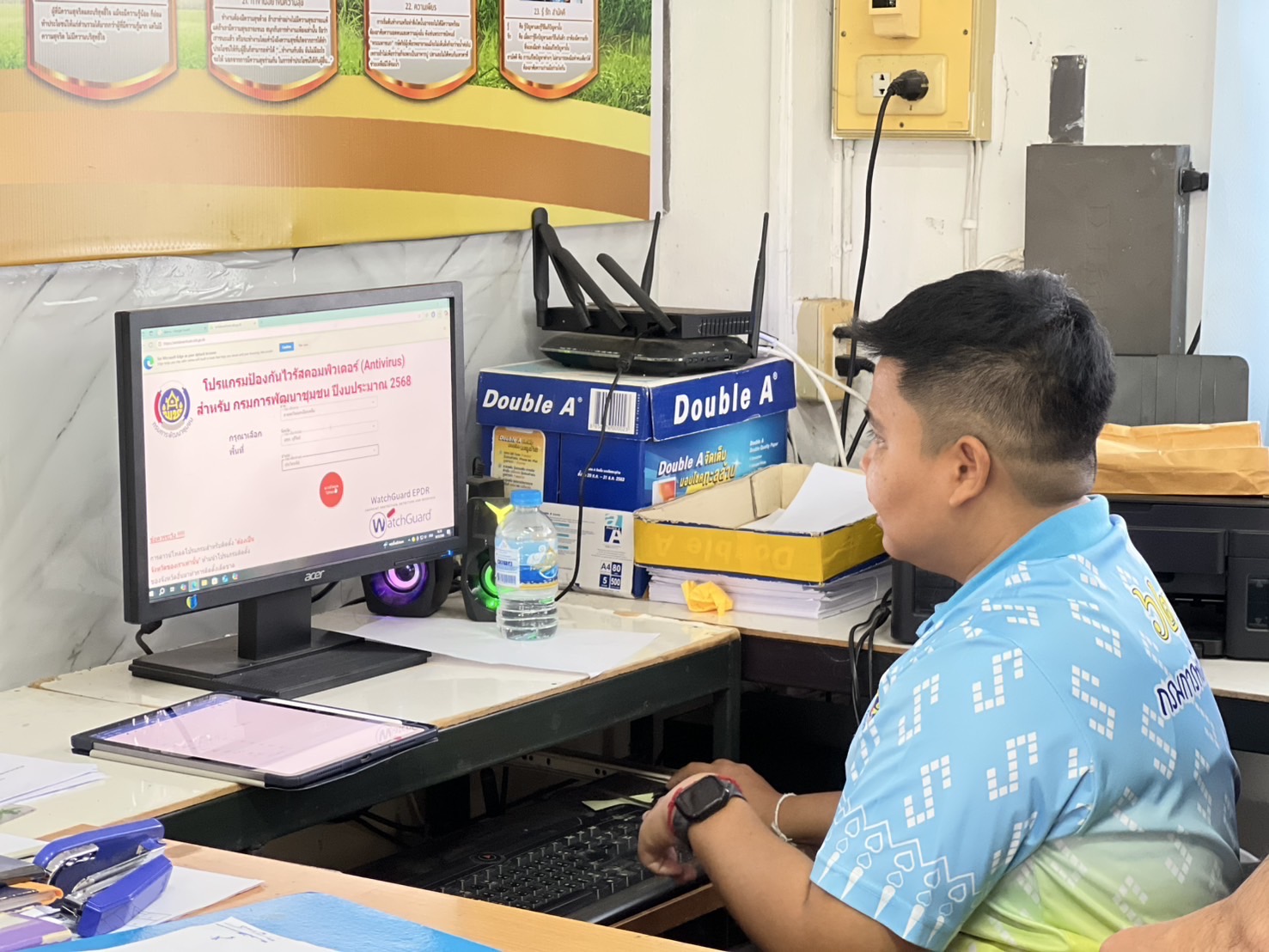 🔆พช.บุรีรัมย์🔆ลงพื้นที่ สนับสนุนการลงโปรแกรม antivirus 2568 ให้แก่เจ้าที่พัฒนาชุมชนที่รับงานสารสนเทศอำเภอ อำเภอห้วยราช และอำเภอประโคนชัย