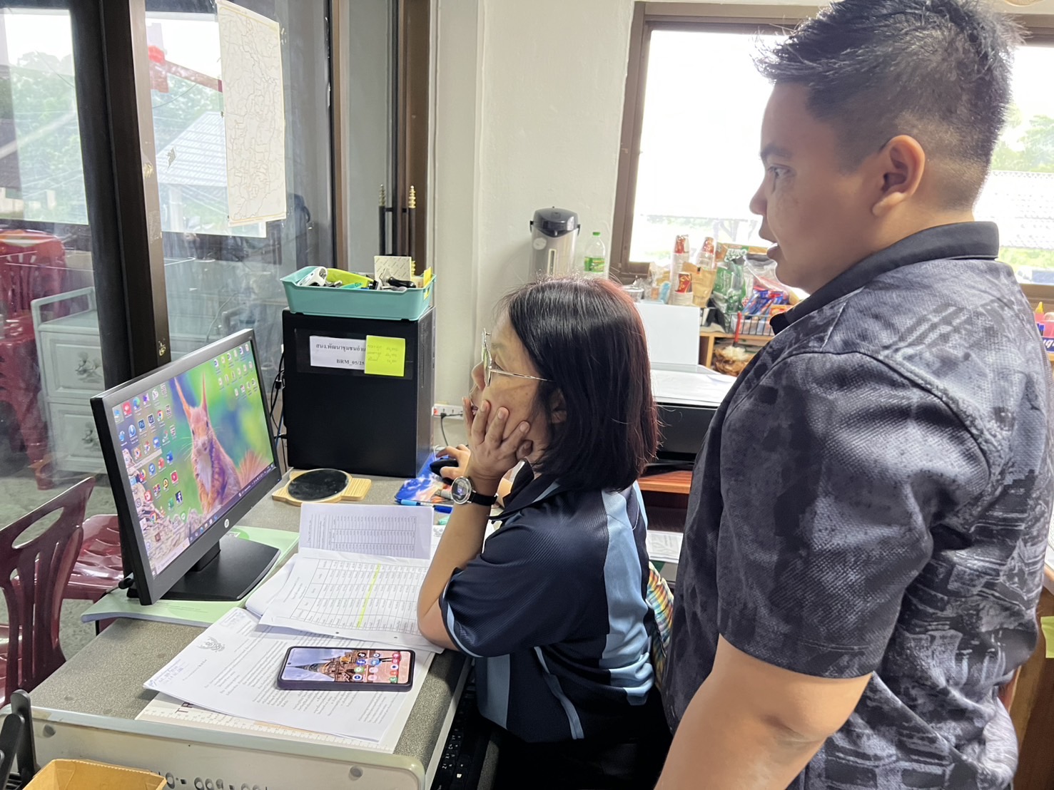 🔆พช.บุรีรัมย์🔆ลงพื้นที่ สนับสนุนการลงโปรแกรม antivirus 2568 ให้แก่เจ้าที่พัฒนาชุมชนที่รับงานสารสนเทศอำเภอ อำเภอแคนดง พุทไธสง และบ้านใหม่ไชยพจน์